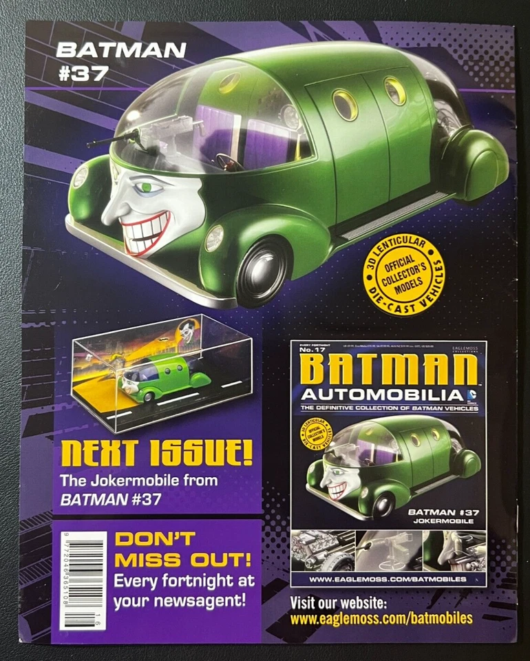 2013 Batman Automobilia #16 Collector Diecast Car DC Batman & Robin Film w/CASE! - Image 3 of 4