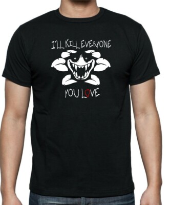Undertal Flowey ''I'll Kill Everyone You Love'' T-Shirt. Unisex, Damen tailliert + Kinder