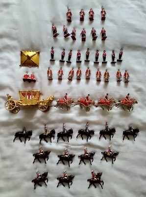 Vintage JoHillCo Bleifiguren u.a. Krönung Postkutsche John Hill