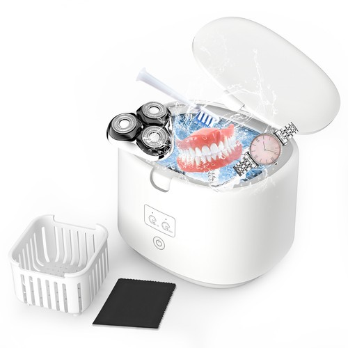 Professional Ultrasonic Jewelry Cleaner with Timer, Portable Cleaning Machine