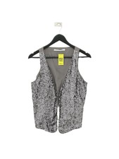 Yaya Women's Coat Uk 12 Grey 100% Cotton Overcoat