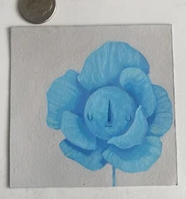Yoskay Yamamoto Original Art Post It Note Flower Bloom