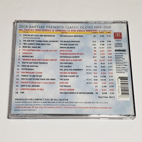 Dick Bartley Presents: Classic Oldies (CD, 2004) 1965 - 1969 Musik - Bild 2 von 3