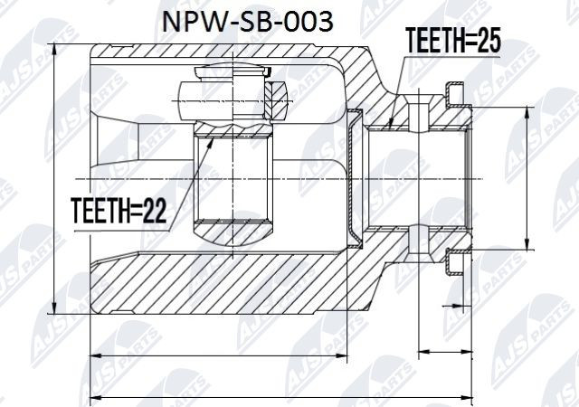 2x ✅Fits NTY NPW-SB-003 INNER CV JOINT ⭐UK Seller⭐ - Image 9