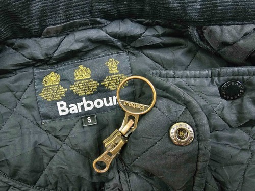 *HOT Men's BARBOUR @ CHEALSEA SPORTS QUILT CORDUROY Collar Zipper BLACK Jacket S - Picture 6 of 15