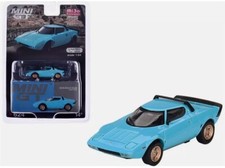 LANCIA STRATOS HF STRADALE LIGHT BLUE 1/64 DIECAST MODEL BY MINI GT MGT00624