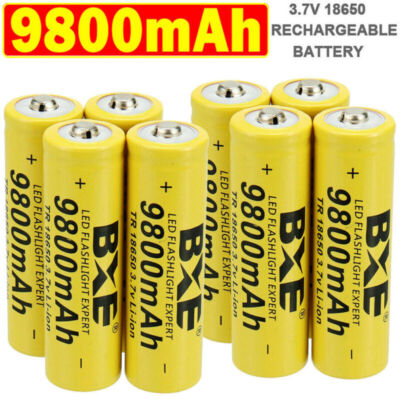 3.7V BXE Lithium-Ion Battery Pack - 4pcs 9800mAh 3.7V charge  charger
