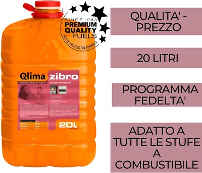 Qlima Zibro Combustibile Liquido Per Stufe Tanica 20 Lt Qualità Premium
