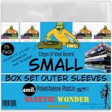 Small Box Set Outer Plastic Sleeves x25 4mil Thick USA Polyethylene for 33r...