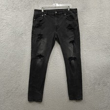 American Eagle Jeans Mens 38x32 Black Denim S...