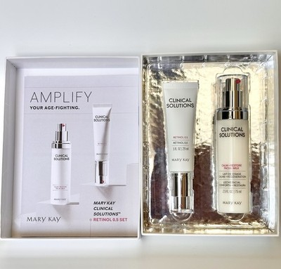 Mary Kay Clinical Solutions Retinol 0.5 Set Calm Restore Facial Milk NEW IN BOX