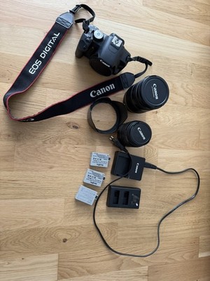 Canon EOS 500D DSLR Kamera + 2 Objektive (18-55mm & 18-200mm) 