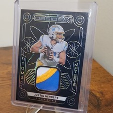 Panini 2022 Obsidian Atomic Material Justin Herbert Etch Yellow /25 #AM-JHE Cha…