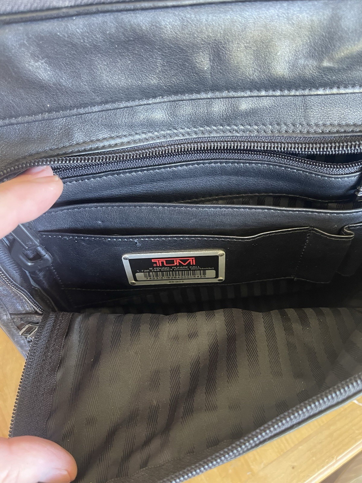 Tumi Black Leather Backpack - image 10