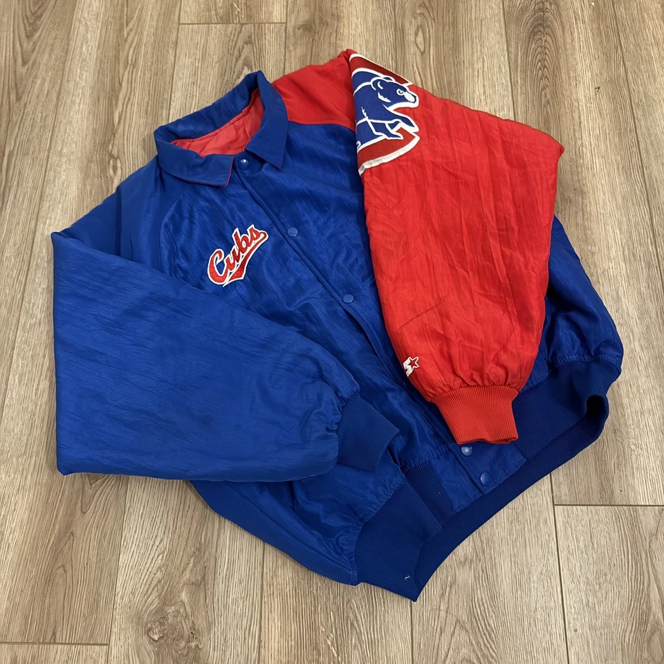 VINTAGE Starter Diamond Collection Chicago Cubs Jacket Adult Size L Mens 90s - Image 2 of 4
