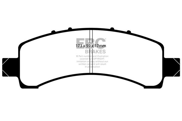 Brake Pad Set For Disc Brake Rear Fits Cadillac Escalade EBC Brakes DP61667