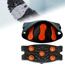 Crampons Ice Cleats for Shoes and Boots with 5 Spike Grips Jogging Camping