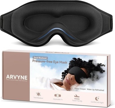 Sleep Mask for Side Sleepers, 100% Blackout Eye Mask for Sleeping with 3D Deep C