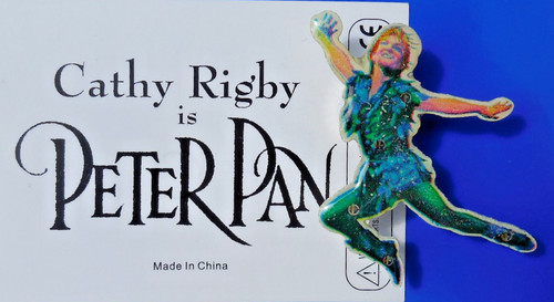 Cathy Rigby Peter Pan pin uniquely features five flashing light emitting diodes