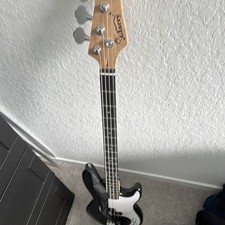 Glarry Electric Bass Guitar Black 4 String Right-Handed Solid Body