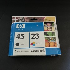 New HP Invent 45  23 Black Tricolor Combo Pack Ink Cartridge OEM Factory Sealed