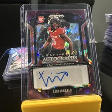 XZAVIER HENDERSON 2025 PRIZM DRAFT PICKS ROOKIE PURPLE ICE RC AUTO /199