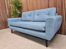 Jack Wills x Sofa.com Jack Retro Modern 3 Seater Sofa In Blue Weave RRP-£1199