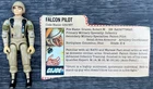 GI Joe Vintage 1983 Falcon Pilot Tan Grunt W/ File card