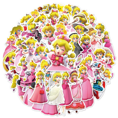 50x PRINCESS PEACH Stickers NES Super Nintendo Super Mario Decal Stickers
