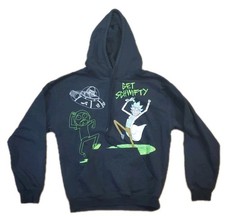 Rick and Morty Black Hoodie Sweatshirt Cartoon SMALL Pullover Comfy Adult Swim