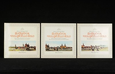 3 lps FOURNIER Bach Solo Cello Suites No. 1 & 2 DG Stereo ARCHIV 198 186 -188 NM