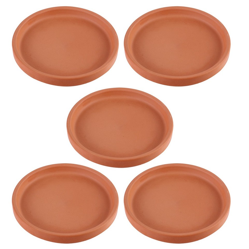 5 Pcs Terracotta Pots Plant Saucer Flowerpot Mat Clay Saucers for ...
