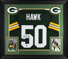 A.J. Hawk Authentic Signed Green Pro Style Framed Jersey BAS Witnessed