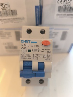 Chint NB1L C40 RCBO, 30mA, Typ A, zweipolig, 10kA, BSEN61009