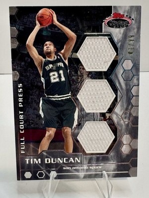 Tim Duncan 2007-08 Stadium Club Full Court Press Triple Relics /99 Spurs HOF