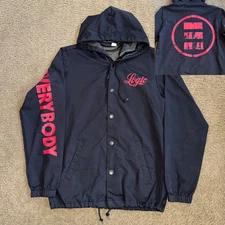 Logic Everybody Hip Hop Tour Hooded Rain Parka Windbreaker Jacket Adult Sz Small