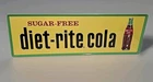Vintage 54" Original Sugar-Free Diet Rite Cola Advertising Embossed Tin Sign NOS