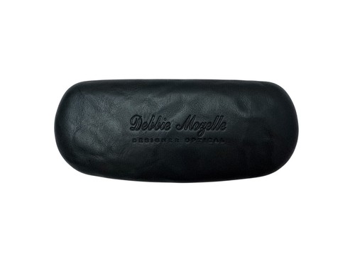 Debbie Mozelle Eyeglasses Hard Case Black Red Interior Logo Protective Storage