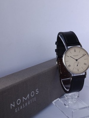 NOMOS Glashütte Orion 35mm Manual Wind Watch (Peseux 7001)   Mint Condition, Box
