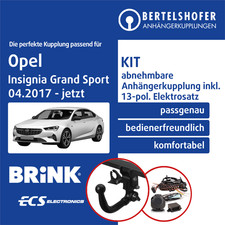 Für OPEL Insignia Grand Sport Typ Z18 04.2017-jetzt AHK abn. +13pol spez. E-Satz