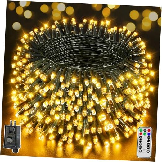1000 LED 328ft Waterproof Outdoor Christmas String Lights with Remote Control