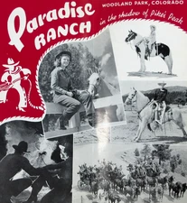 Vintage Dude Ranch Paradise Travel Brochure Letter Rates Woodland Park CO 1969