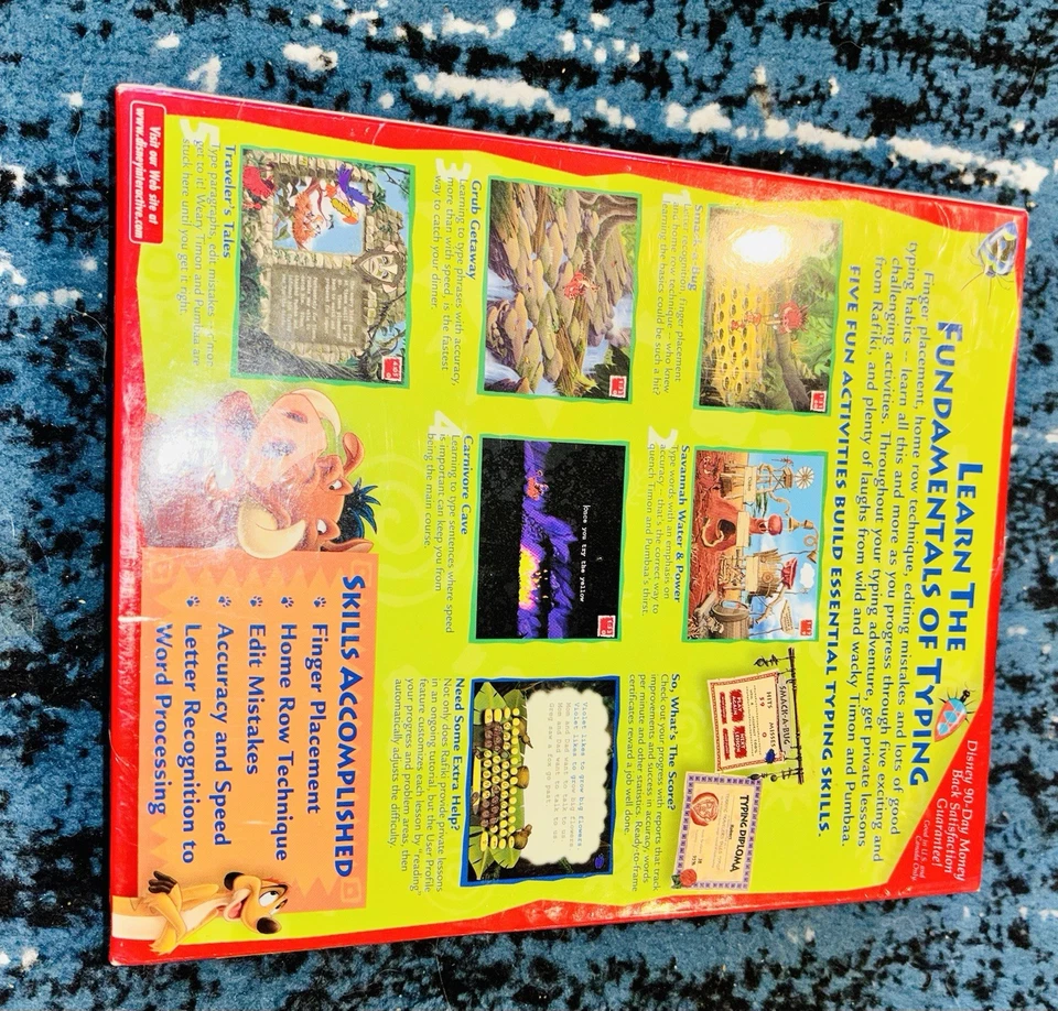 Disney's Adventures in Typing With Timon & Pumbaa, PC, 1998, New big box!!!! - Image 2 of 4