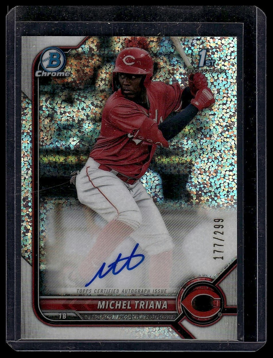2022 Bowman #CPA-MT Michel Triana Chrome Prospects Auto Speckle Refractors #/299