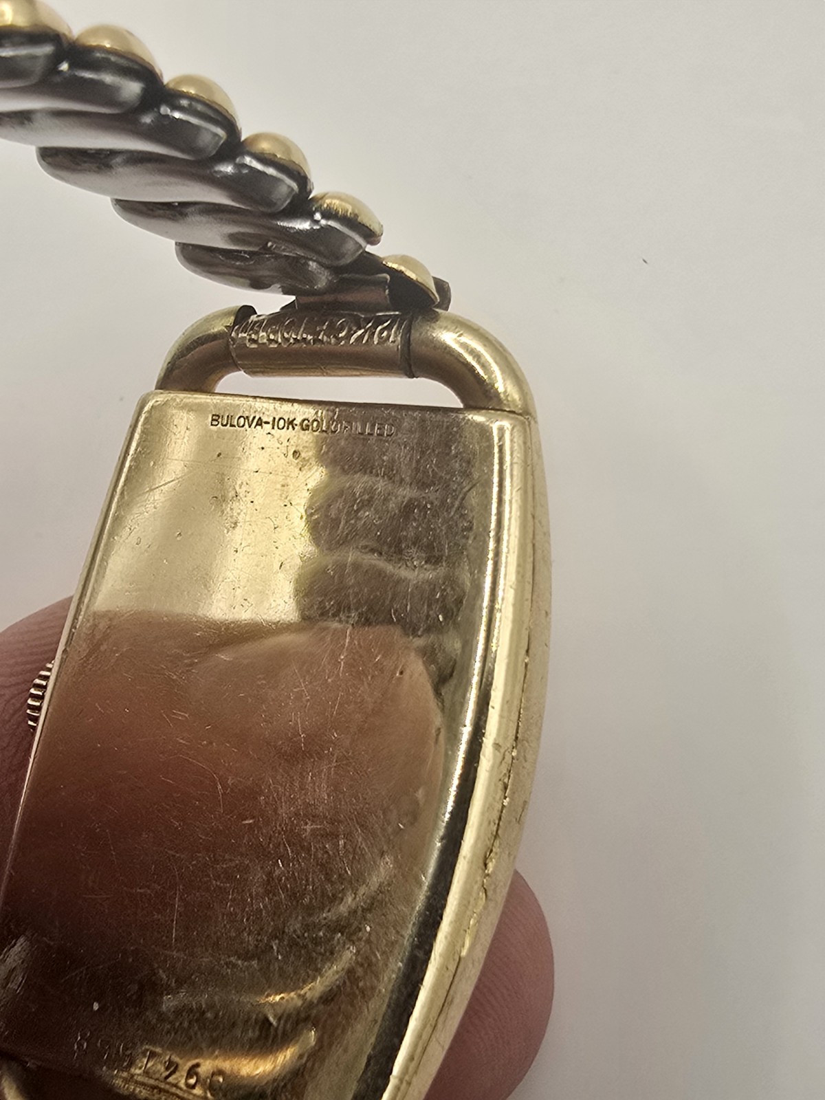 Vintage Bulova Rectangular Seconds Subdial 10K Go… - image 6