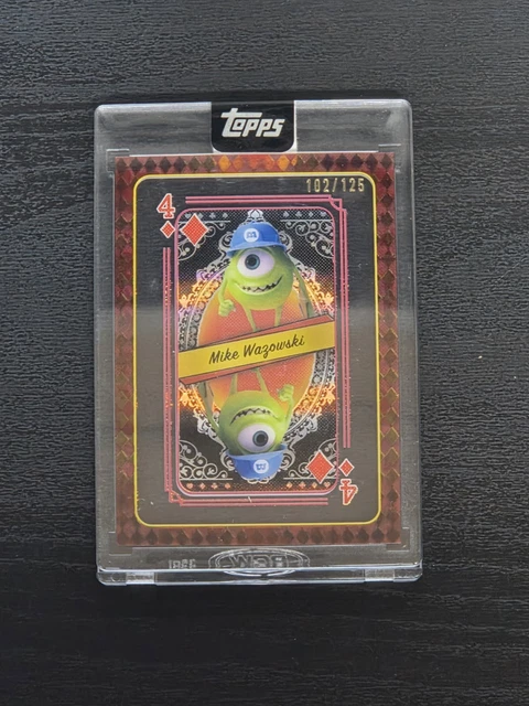 Mike Wazowski Playing Card /125 2025 Topps Disney Mint SSP Sealed Monster Inc.