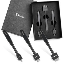 Leather Hole Punch, Black Hole Punch Tool 3mm 2/4/6 Lacing Stitching Punch, R...