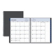 Blue Sky 100011 Passages Monthly Planner, 10 X 8, Charcoal Cover, 12-month (jan