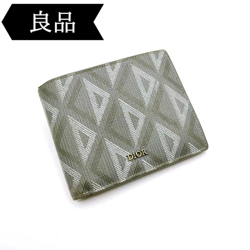 Christian Dior Portefeuille Bi Pli CD Gris Diamant Du Japon RA