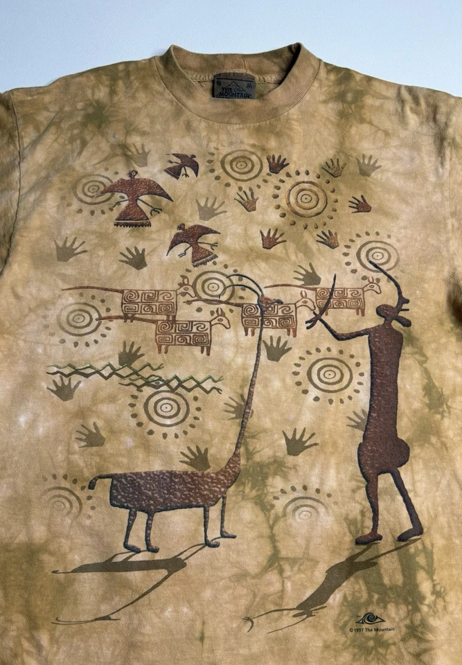 Camiseta De Colección 97 The Mountain Antigua Nativa Americana Corbata Teñida Manga Corta Talla M Foto 2 de 4